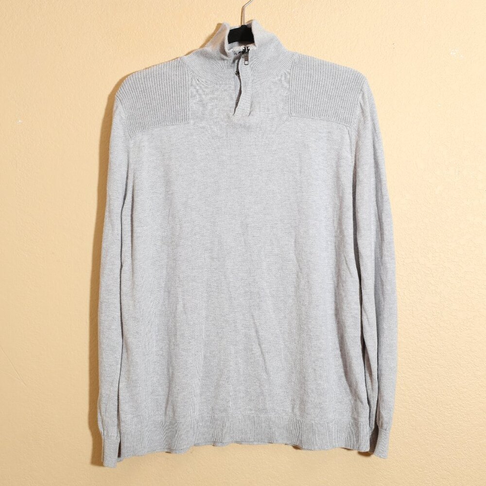 Mossimo Grey Long Sleeve Polo Sweater (L)
